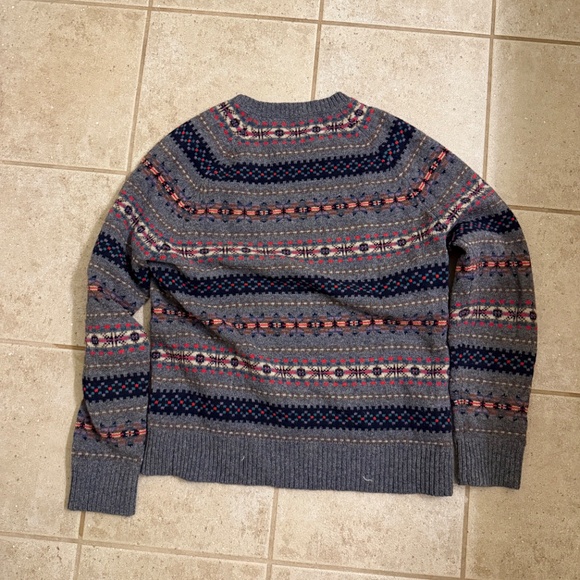 J Crew Fair Isle Wool Sweater Size M Barely Worn - Picture 2 of 2